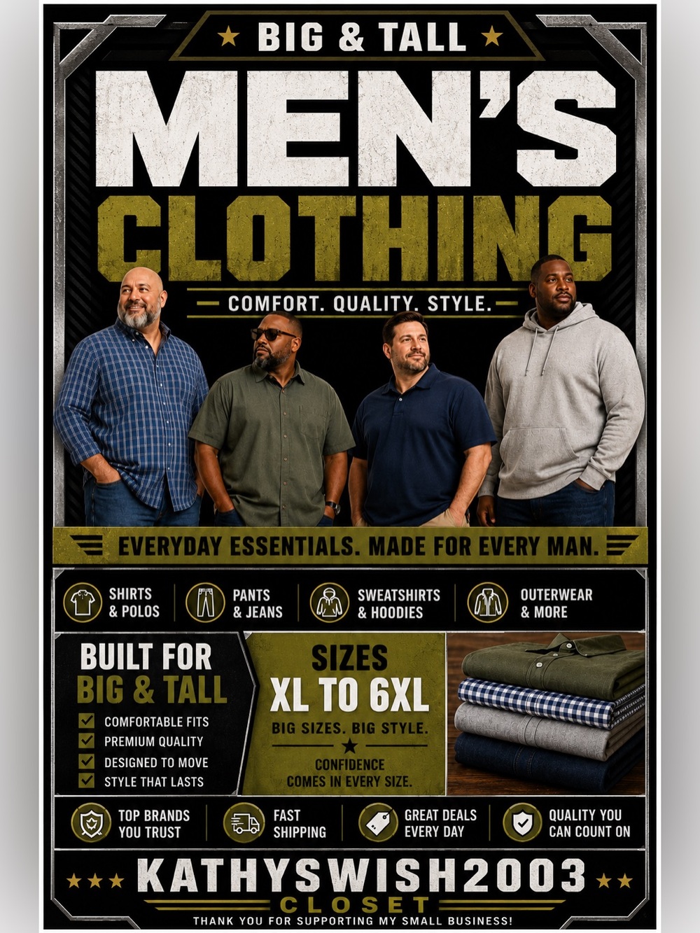 Plus Size Men's Clothing